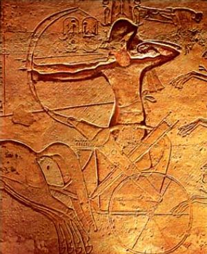 Ramsés II en la batalla de Kadesh.