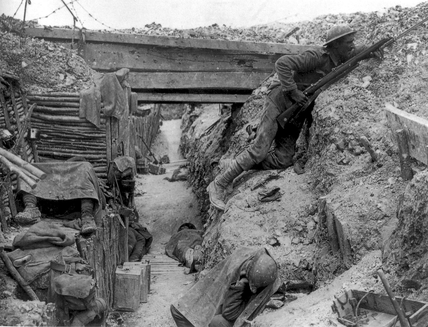 Regimiento Cheshire en las trincheras de Somme, 1916